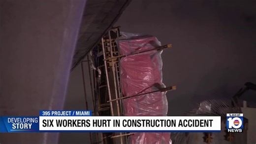 Some construction workers remain hospitalized following I-395 accident in Miami