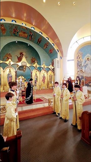 Holy Monday service at the Greek orthodox Cathedral in Atlanta, Georgia