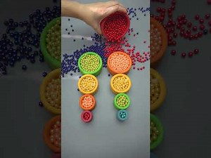 Mellow Magic✨📿 Colourful Beads Dancing into Bowls #reverse #beads #dominogirl