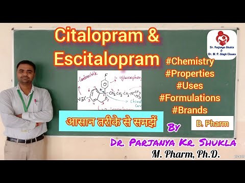 Citalopram | Escitalopram | Antidepressants | Pharmaceutical Chemistry | D. Pharm