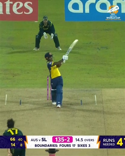 Sri Lanka inching closer to a memorable win with a beautiful maximum from Pathum Nissanka 👌 #T20WorldCup broadcast details 👉 https://www.icc-cricket.com/tournaments/mens-t20-world-cup-2026/news/all-the-broadcast-details-for-icc-men-s-t20-world-cup-2026 | ICC - International Cricket Council