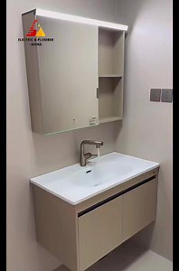 Bathroom Cabinet basin install #plumbingtime #plumbingwork#cabinetbasin | Electric & plumber world