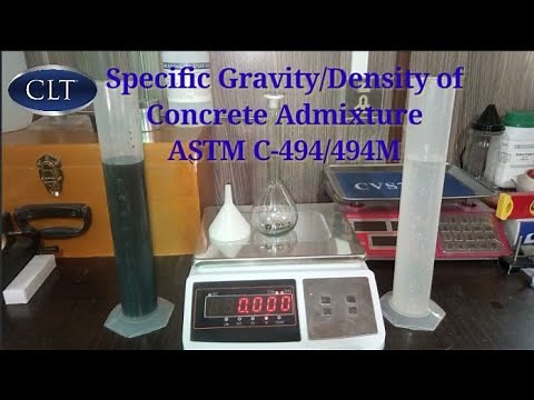 Specific Gravity / Density of Concrete Admixture Astm C-494 | Adnan Khan | Urdu Hindi