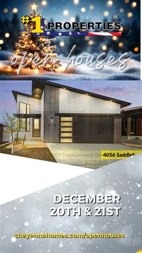 Homes Of Cheyenne on Instagram: "Check out these amazing open houses while you're out and about this busy pre-holiday weekend, and let us help you find your perfect new home for the new year! Get the complete list at cheyennehomes.com/openhouses, along with photos, maps, and more! . #OpenHouse #CheyenneHomes #HouseHunting #RealEstate #CheyenneWyoming #1Properties . SATURDAY: $820,800 2091 Lacy Dr 10:00-11:30 $745,000 5117 Lasso Dr 12:00- 2:00 $735,000 1837 Bear Cub Rd 10:00-11:30 $735,000 5342 S