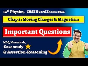 Moving Charges & Magnetism, Important Questions for Board Exams, NCERT Class 12 Physics Chapter 4
