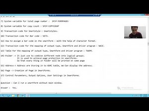 42 - Smartforms - Control Parameters, Output Options and User Settings Part2