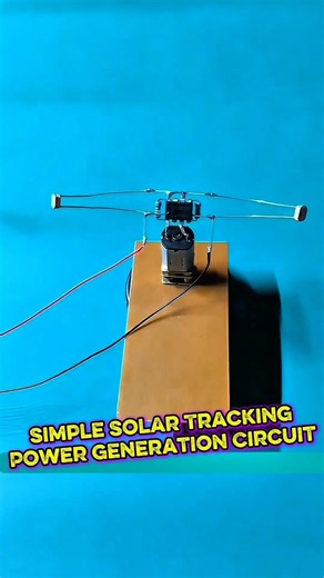 Simple Solar Tracking Power Generation Circuit DIY Electronics Projects #solartracker #solartracking