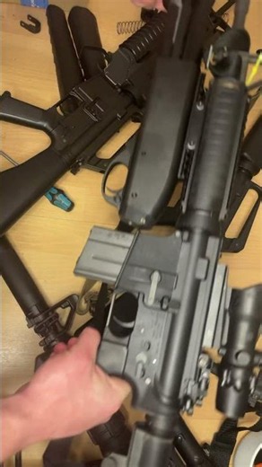 Colt M4A1 RIS with Remington M870 Masterkey by Marui GBB #airsoft