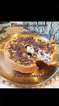 Cheesecake con pere e cioccolato-Pear and chocolate cheesecake-#foodblogger #cheesecake #dolci
