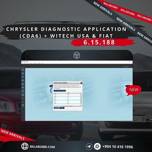🚀 The "Chrysler Diagnostic Application (CDA6) 6.15.188 + wiTECH USA & wiTECH FIAT" is here! 🚀 #cda