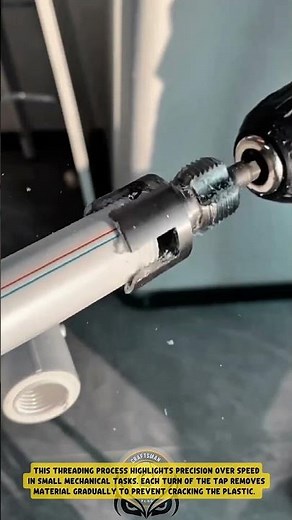 Threading Plastic Pipe using a Manual Tap Tool – Good Tools and Machinery in Daily Work