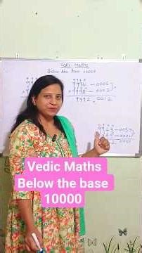 Vedic Maths Tricks For Fast Calculation /Below the Base 10000#shortsfeed #education #shortsviral