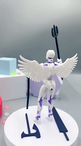 T13 Action Figure Set, Assembly Completed Robo 13 Action Figure, Titan13 Action Figure, N13 3D Printed Action Figures Multi-Jointed Movable Robot with Wings, Angel