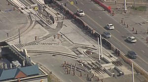 Crews dig up key intersection of unopened Mississauga LRT due to 'track rework': Metrolinx