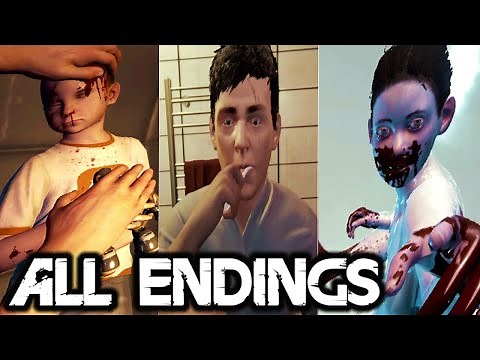The Forest - ALL ENDINGS (Sacrifice Timmy Ending, Rescue Timmy Ending)