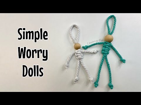 How to make a worry doll! Simple macrame worry dolls - perfect kids craft #macrame #kidscrafts #diy