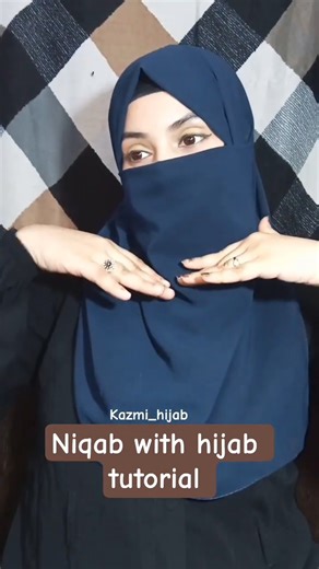Kazmi Hijab |Niqab with hijab tutorial #shorts #ytshorts #hijab #trending #flipperachi #Arabicsong
