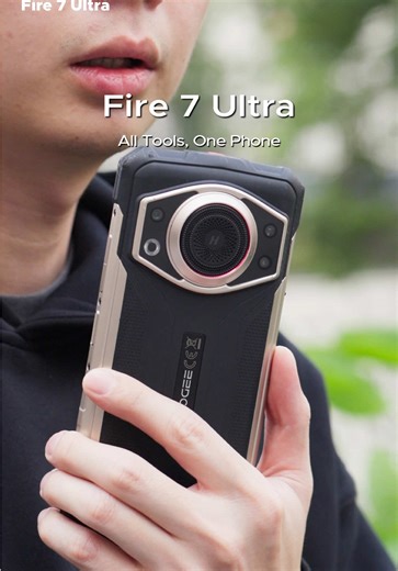 Ride. Talk. Record. One phone does it all — Fire 7 Ultra #DOOGEE #rugged #gadgets #techtok #fyp