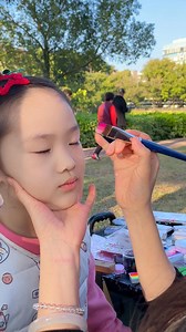 Rainbow Unicorn Face Paint by our 55 Flowing Rainbow Split Cake | Anka Bella