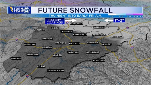 Knoxville Weather: Freezing night with snow showers for some
