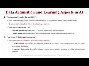 AI - L 04 - Data acquisition and Learning aspects in AI