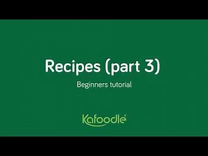 Recipes (part 3) - Tutorial 5/10