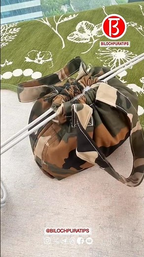 Convenient and practical drawstring bag with simple tutorial