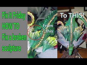 How To Repair a broken Resin Dragon Sculpture | Fix It Friday!