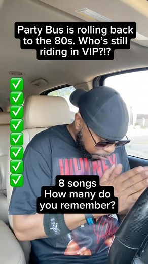 William Hale on Instagram: "We’re kicking it in the 80s today. 8 songs. How many do you remember? You need to know at least 7 to stay in VIP on the Party Bus!! #80s #80smusic #oldschool"