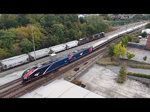 A CSX Freight and Light Engines Wait on Amtrak 19, CSX Stacks, a Local, NS Racks and Turning on Wye