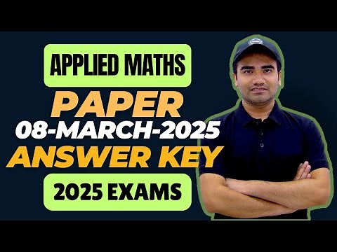 CBSE Class 12 Applied Maths Answer Key 2025 || Class 12 Applied Mathematics Paper Solution 2025