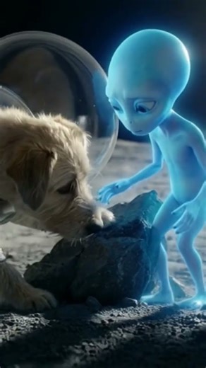 Alien and dog became friends 🐶😍 #aishorts