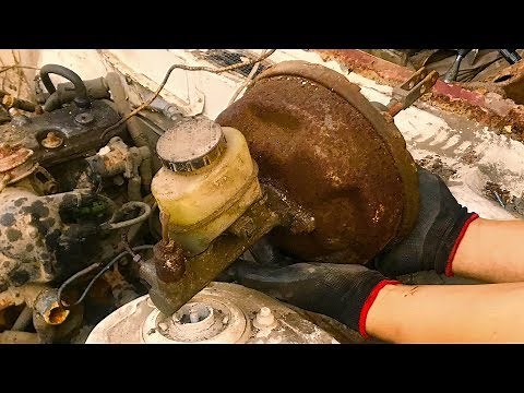 Restoration old cars' booster brakes | Restore and Reuse hydraulic brakes of brake assist car