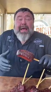 I took all the flavors you’d expect from a Candy Apple and combined it with Pork Belly to make these flavor-packed little skewers of deliciousness… perfect for big boy Trick-or-Treaters! Candy Apple Pork Belly Ingredients: - 1 pork belly - 1/4 cup Honey Mustard - 1/4 cup Heath Riles BBQ Apple Rub - 1 cup apple juice - 1 jar apple jelly - 1 bottle sweet and sour sauce Directions: 1. Prepare prepare pellet smoker on any other grill/smoker for indirect cooking at 250°F using apple pellets or wood f