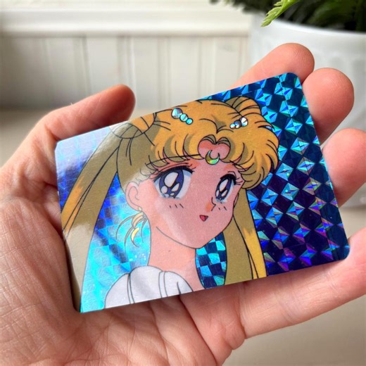 Sailor Moon Double-sided Prism Hologram Card, Vintage 1990s Anime Foil - Etsy