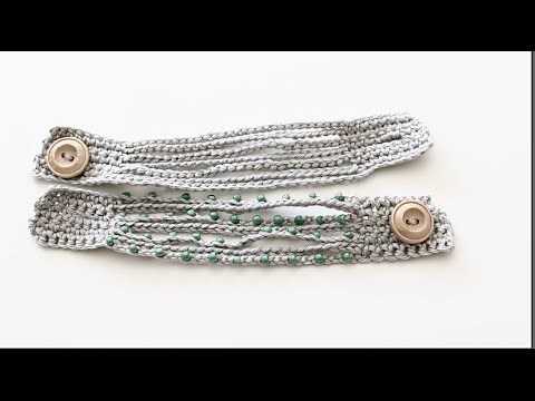 Easy Crochet Boho Cuff Bracelet Tutorial