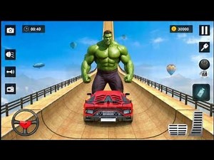Superman Drive Car In Ramp Track - Ramp Car Stunt GT Game 3D - Android Gameplay