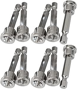 10pcs Set TEURSA ® Magnetic Positioning Screwdriver Bits Drywall Screw Setter PH2 Bits for Plasterboard Screw Hex Shank Positioning Bit Batch Head (10pcs 50mm)…