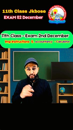 JK STUDY MATERIALS on Instagram: "11th Class - Biology, Statistics, Political Science, Accountancy JKBOSE 2025 - Exam 2nd December - Use of Calculator"