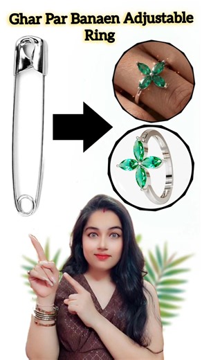 Homemade Adjustable Ring 😍| How to Make Ring with Safety Pin | Diy Zero Cost Gift idea #shorts #diy