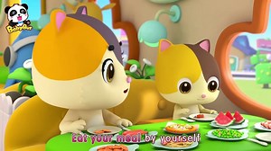 Baby Kitten Loves Ice Creams | Table Manners | Eat by Yourself | Nursery Rhymes | Kids Songs|BabyBus