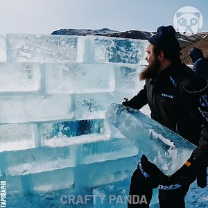 10M views · 37K reactions | Building an ice sauna on the deepest lake on earth | Crafty Panda | Facebook