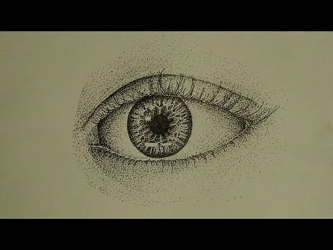 Eyes Dot drawing tutorial | Pencil drawing