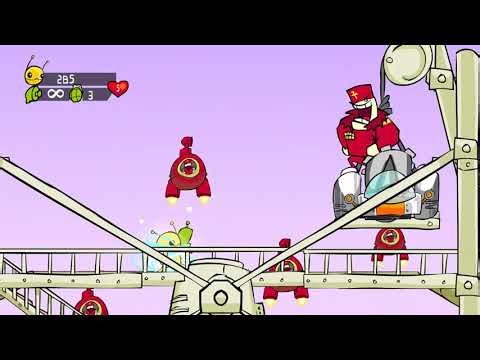 Alien Hominid HD Jefe 2-5 (Dificultad demente) (sin morir) (sin cavar)