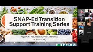 08.26.2025 SNAP-Ed Transitional Training: Resume & Cover Letter Skills with Max Gibbs-Ruby