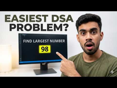 Largest Element in Array Explained (Beginner DSA) | Easy Coding Interview Question#coding #dsa