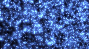 Loop flickering blue star particles falling animation abstract background