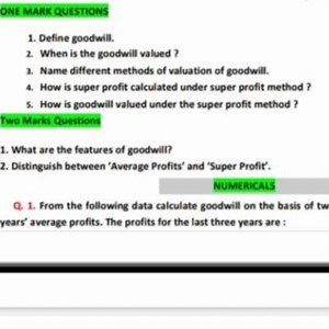 Questions on Goodwill and Its ValuationDefine goodwill.When ... | Filo