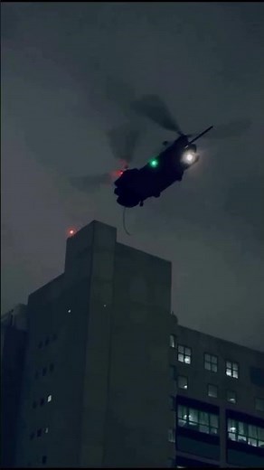 Incredible Night Operation – Helicopter Precision Landing on Rooftop
