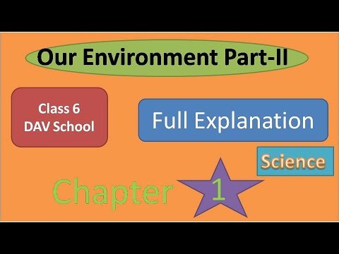 Chapter 1 Our Environment Class 6 DAV Science full explanation